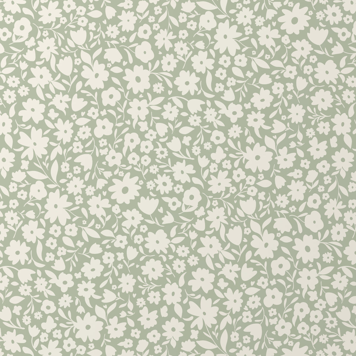 cute green vintage floral inspired wallpaper in peel and stick, prepasted or traditional nonpasted for cottagecore or english cottage inspired girls bedroom, nursery or powder room