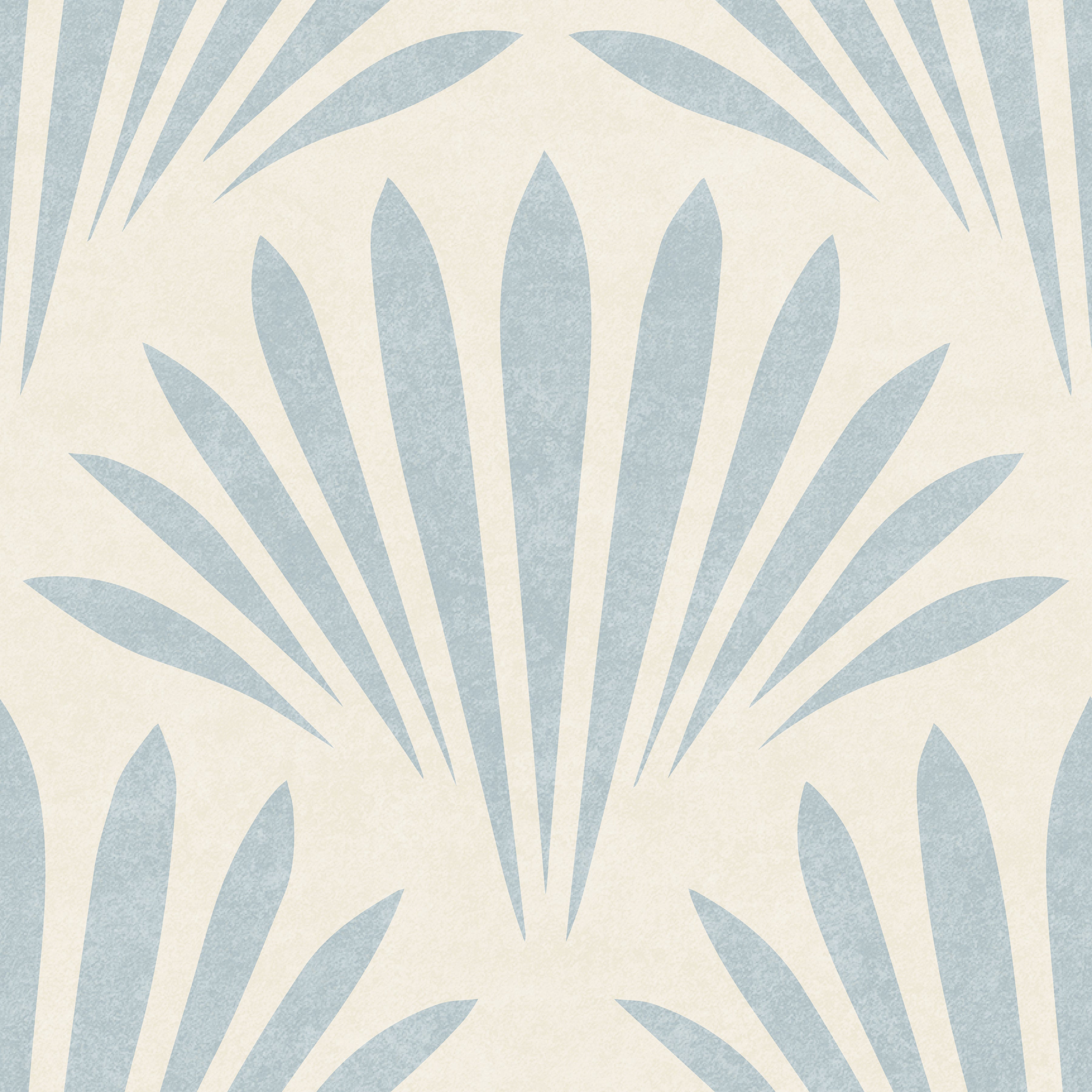 Coastal Shell Wallpaper - Blue and White