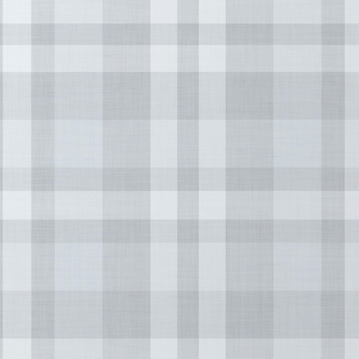 Pattern close-up of Hollis Plaid wallpaper in blue gray and white