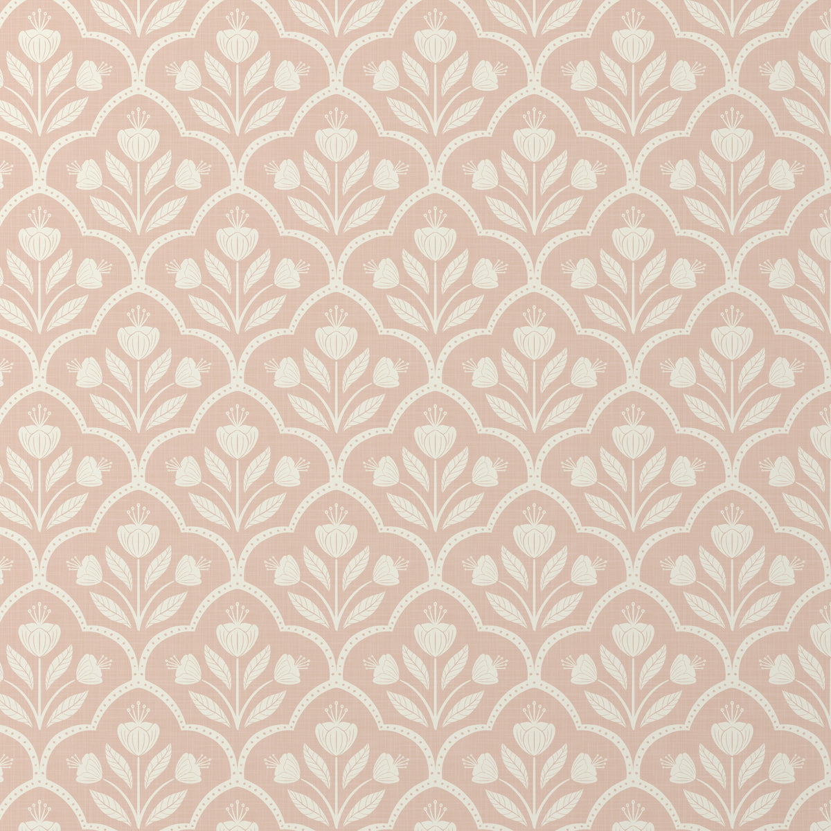 light pink and white vintage inspired floral wallpaper in removable peel and stick, prepasted or traditional nonpasted for a baby girl nursery or coquette bedroom with a cottagecore aesthetic.