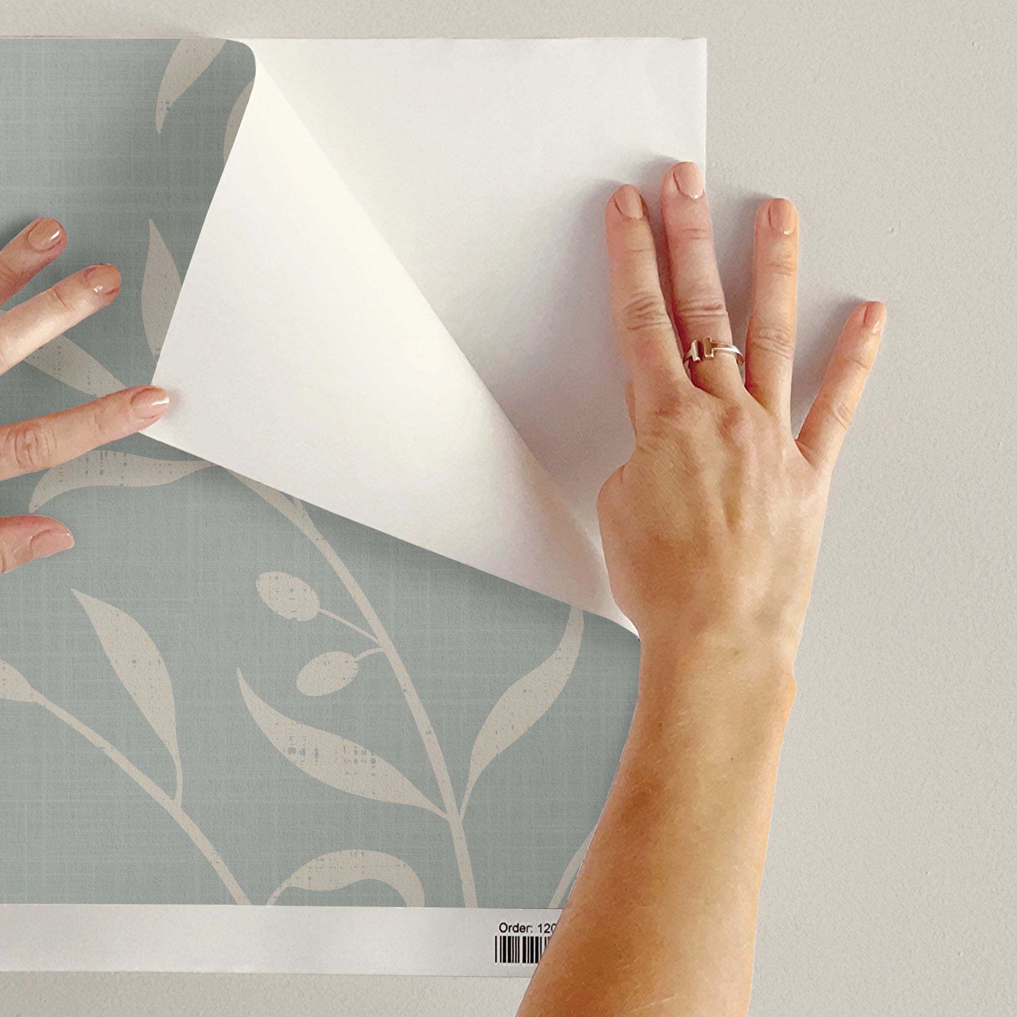Olive Grove Wallpaper - Mist wallpaper available in peel and stick (removable), prepasted, and traditional nonpasted / unpasted