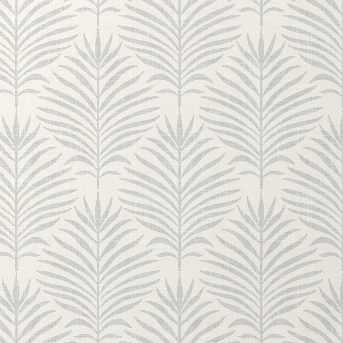 coastal botanical palm leaf wallpaper in gray and white for modern beach house or tropical decor in peel and stick, prepasted, or traditional nonpasted samples and rolls or panels