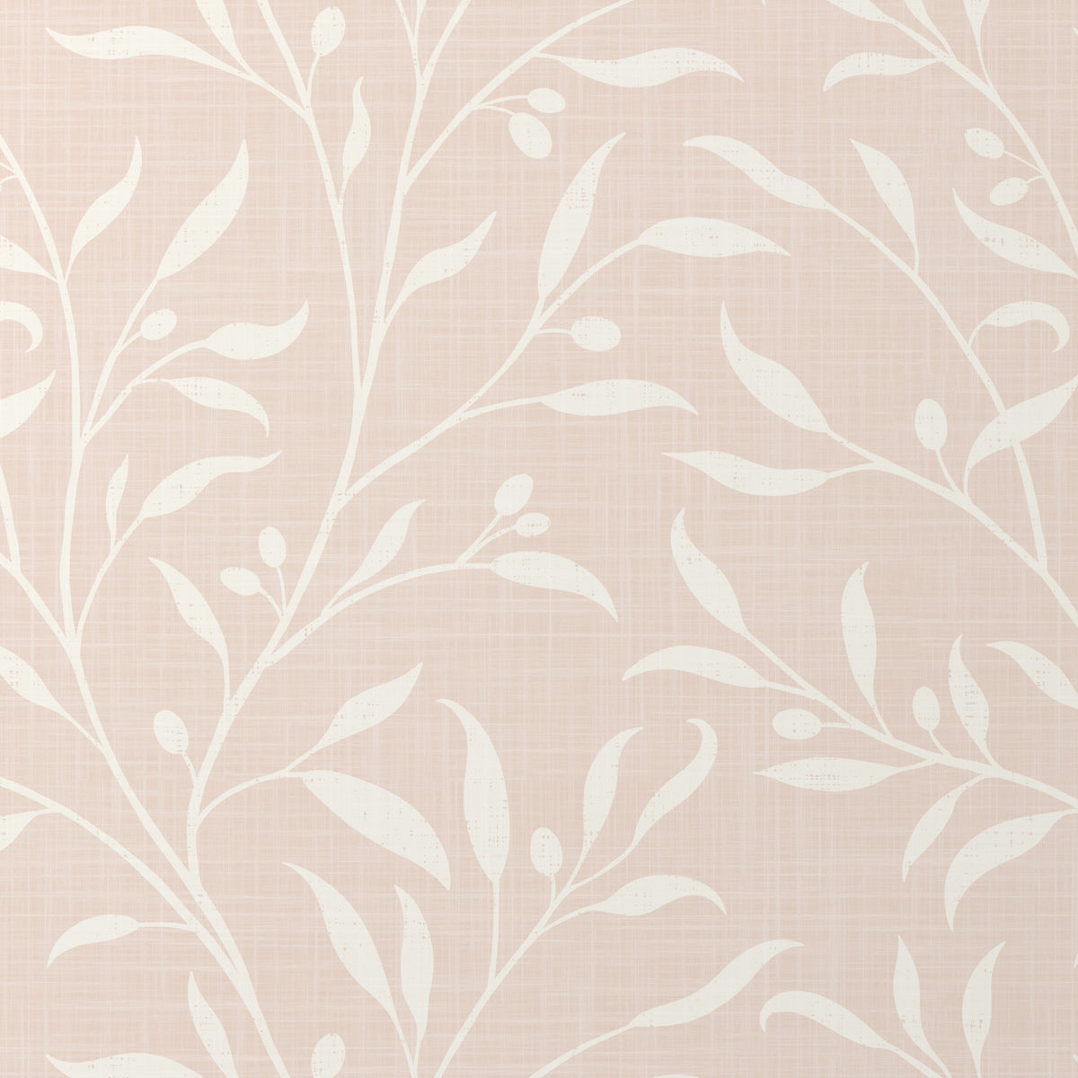 nursery wallpaper light pink olive botanical leaves in peel and stick, prepasted, or traditional nonpasted for baby girl or toddler room