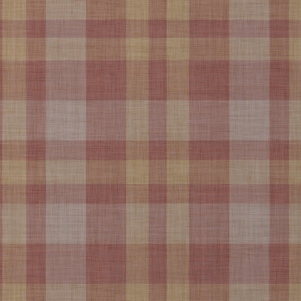 Pattern close-up of Hollis Plaid wallpaper in burgundy and taupe